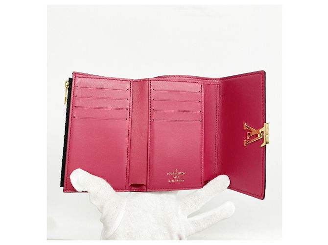 Capucines Cartera Louis Vuitton Tri-fold Negro Rosa - vista 3