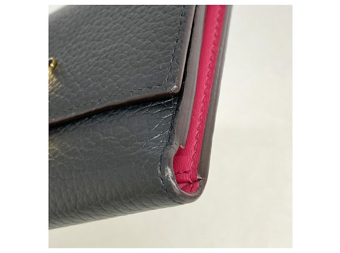 Capucines Cartera Louis Vuitton Tri-fold Negro Rosa - vista 6