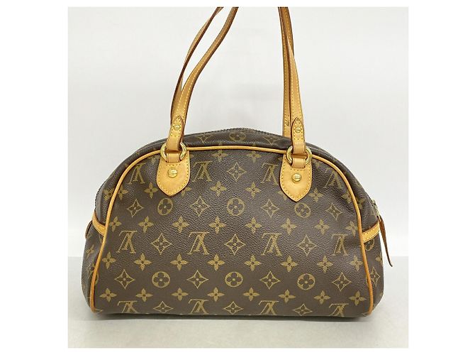 Borsa Louis Vuitton Monogram Montorgueil PM Marrone - vista 11
