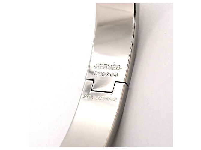 Hermès Click H Armreif Silber Weiß Mehrfarben - Ansicht 5