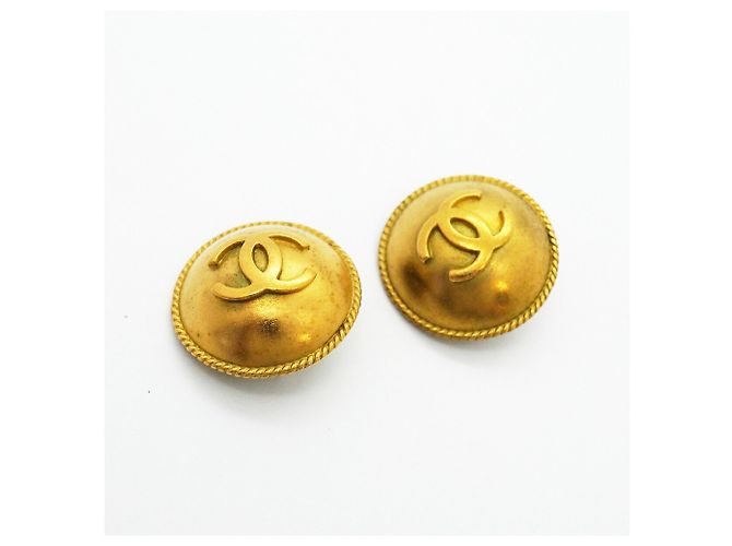 Orecchini a clip Chanel con cerchio logo Coco D'oro - vista 2