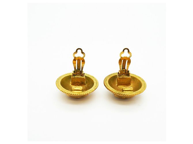 Orecchini a clip Chanel con cerchio logo Coco D'oro - vista 7