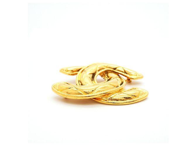 Spilla Chanel placcata oro D'oro - vista 3