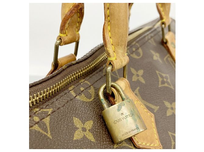Borsa Louis Vuitton Monogram Speedy 35 Marrone - vista 12