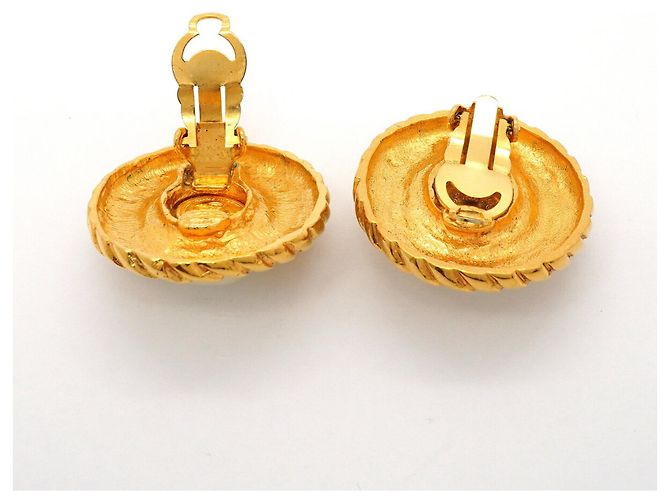 Orecchini a cerchio placcati oro Chanel D'oro - vista 3