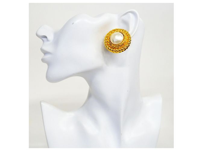 Orecchini a cerchio placcati oro Chanel D'oro - vista 5