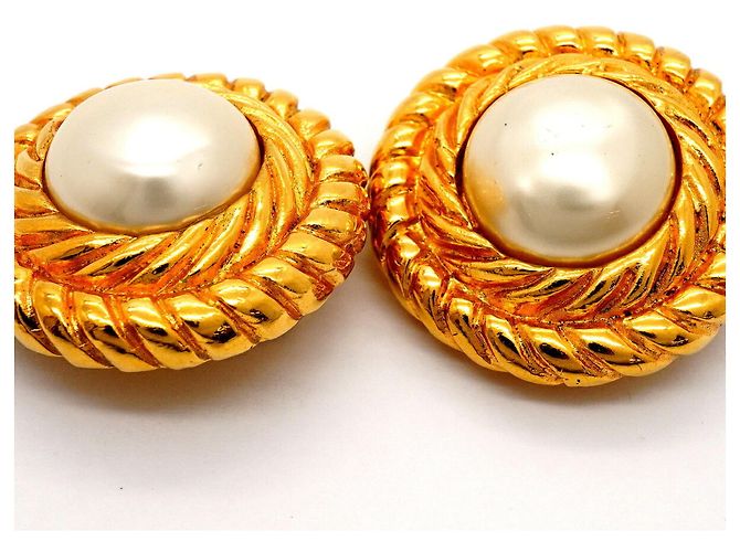 Orecchini a cerchio placcati oro Chanel D'oro - vista 6
