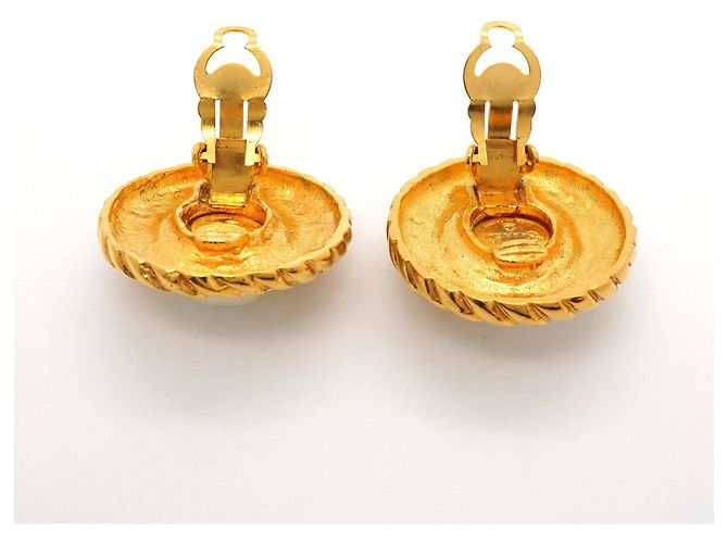 Orecchini a cerchio placcati oro Chanel D'oro - vista 7