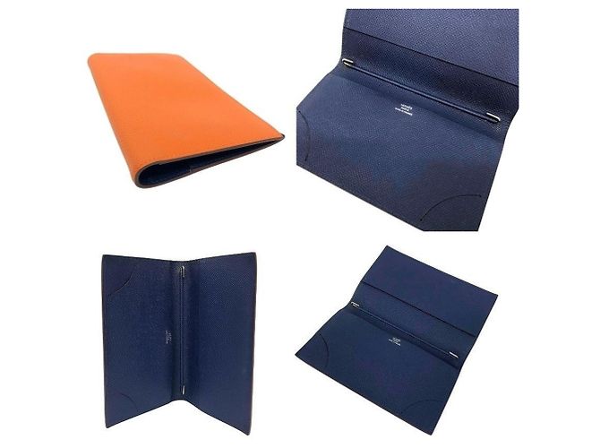 Hermès Capa de Agenda Hermes Vision2 Multicor Laranja Azul marinho - vista 2