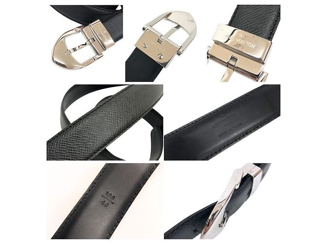 Cintura Louis Vuitton Taiga Nero - vista 3
