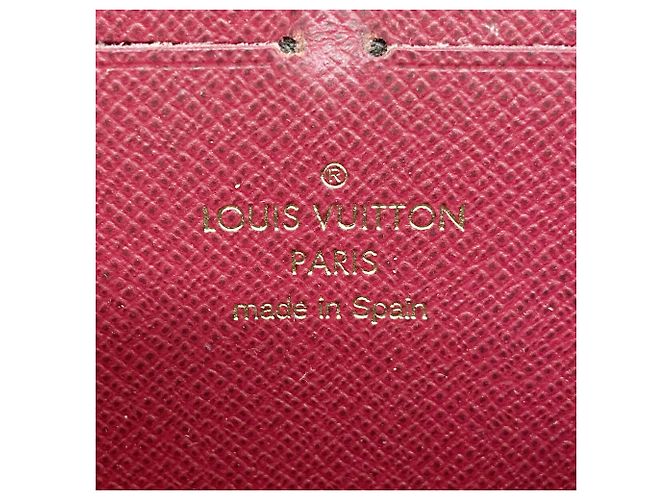 Louis Vuitton Monogram Portefeuille Clemence Long Wallet Marrone Fuschia - vista 4