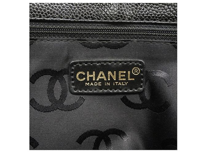Saco Tote Chanel em couro de bezerro granulado preto - vista 5