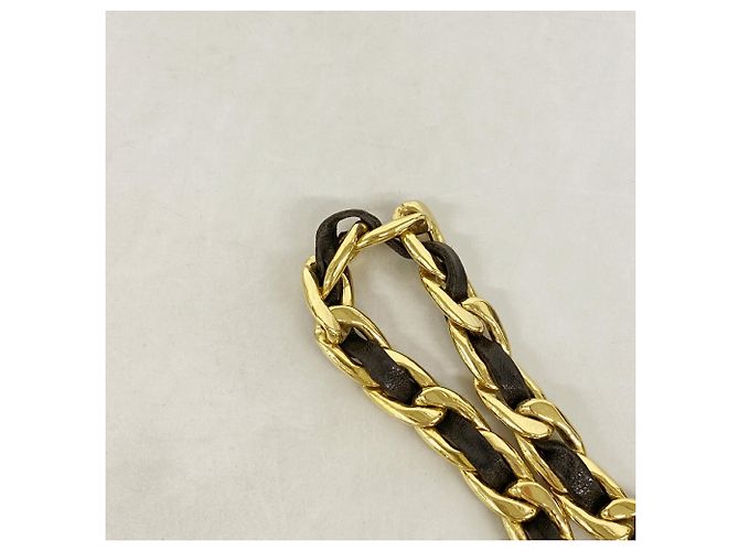 Chanel Ledergürtel mit Kette Schwarz Golden - Ansicht 5