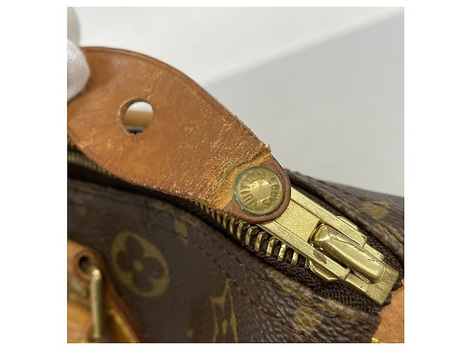 Borsa Louis Vuitton Monogram Speedy 30 Marrone - vista 10