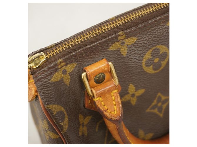 Borsa a mano Louis Vuitton Monogram Mini Speedy Marrone - vista 10