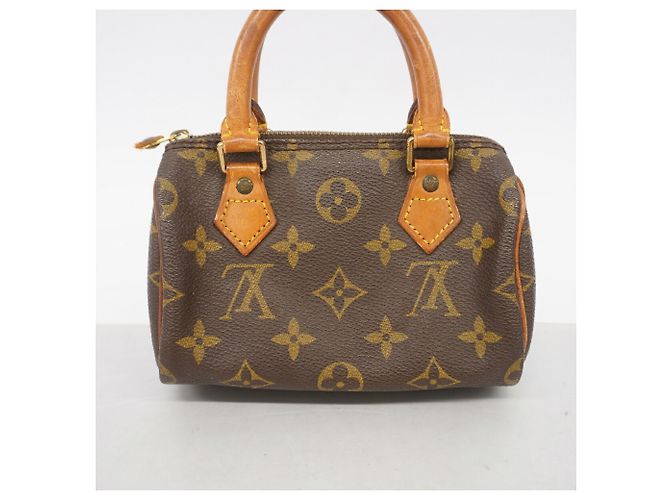Borsa a mano Louis Vuitton Monogram Mini Speedy Marrone - vista 13
