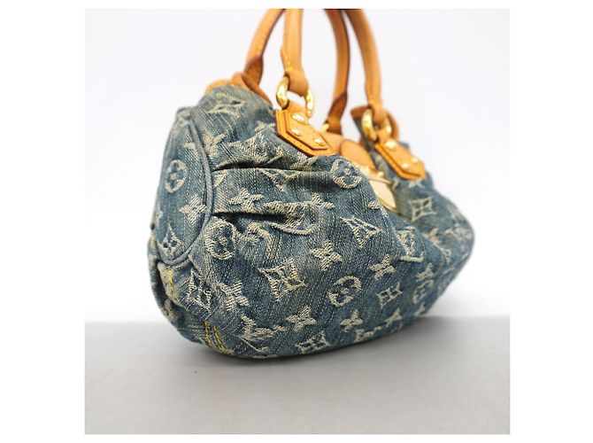 Borsa a mano Louis Vuitton Monogram Denim Pleaty Blu - vista 2
