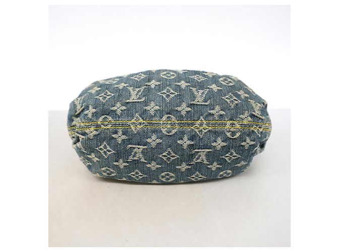 Borsa a mano Louis Vuitton Monogram Denim Pleaty Blu - vista 3