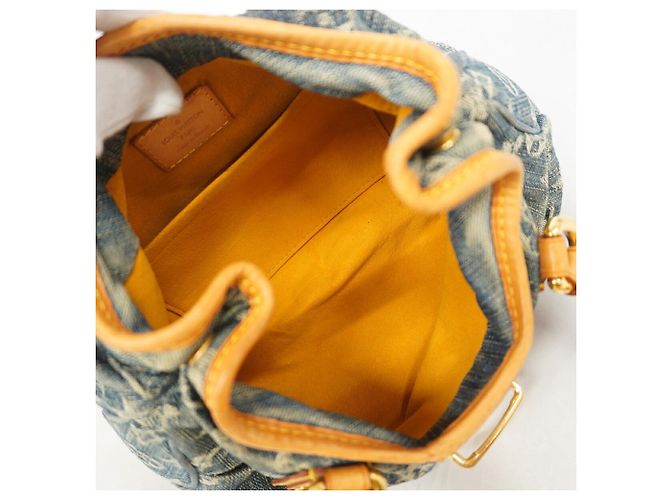 Borsa a mano Louis Vuitton Monogram Denim Pleaty Blu - vista 4