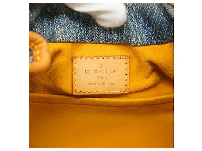Borsa a mano Louis Vuitton Monogram Denim Pleaty Blu - vista 5