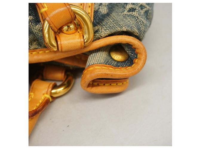 Borsa a mano Louis Vuitton Monogram Denim Pleaty Blu - vista 6