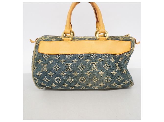 Borsa Louis Vuitton Monogram Denim Neo Speedy Blu - vista 10