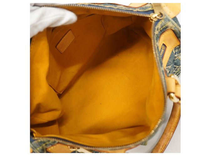 Borsa Louis Vuitton Monogram Denim Neo Speedy Blu - vista 4