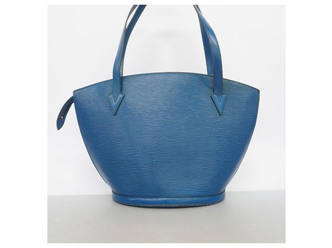 Borsa a tracolla Louis Vuitton Epi Saint Jacques Blu - vista 12