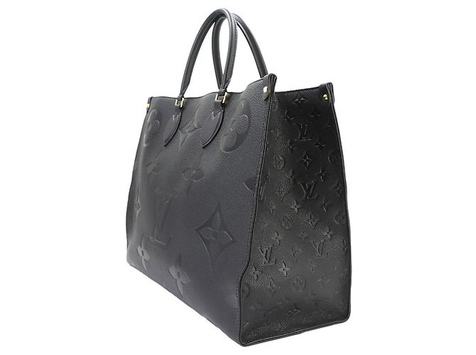 Borsa Tote Louis Vuitton Onthego GM Monogram Empreinte Nero - vista 3