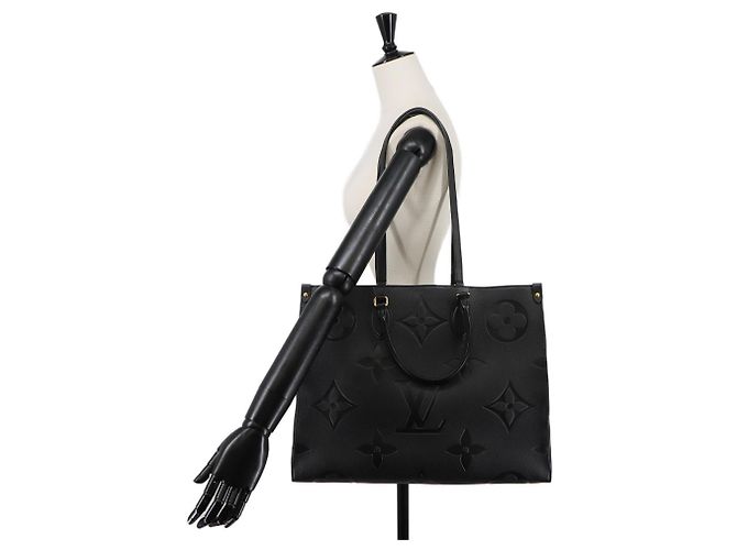 Borsa Tote Louis Vuitton Onthego GM Monogram Empreinte Nero - vista 8