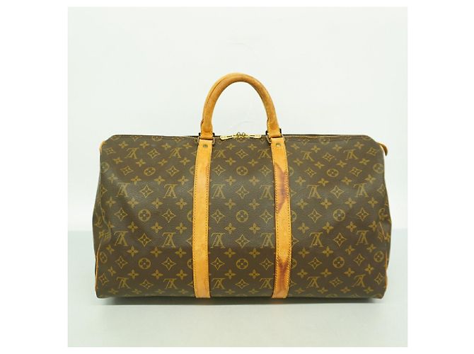 Louis Vuitton Boston Monogram Keepall 50 Marrone - vista 16