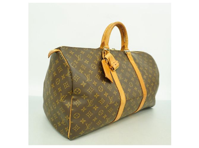 Louis Vuitton Boston Monogram Keepall 50 Marrone - vista 2
