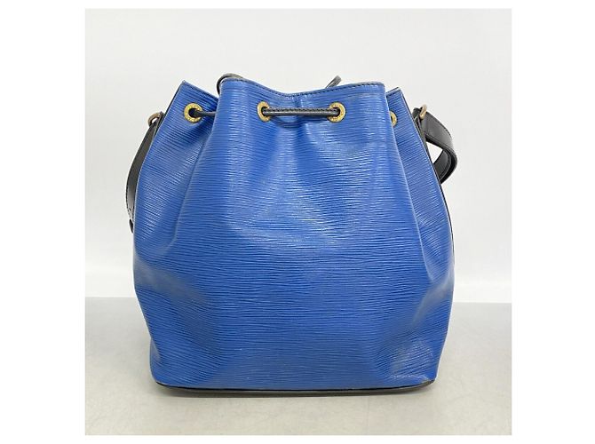 Noe Borsa a tracolla Louis Vuitton Epi Petit Noé Nero Blu - vista 12