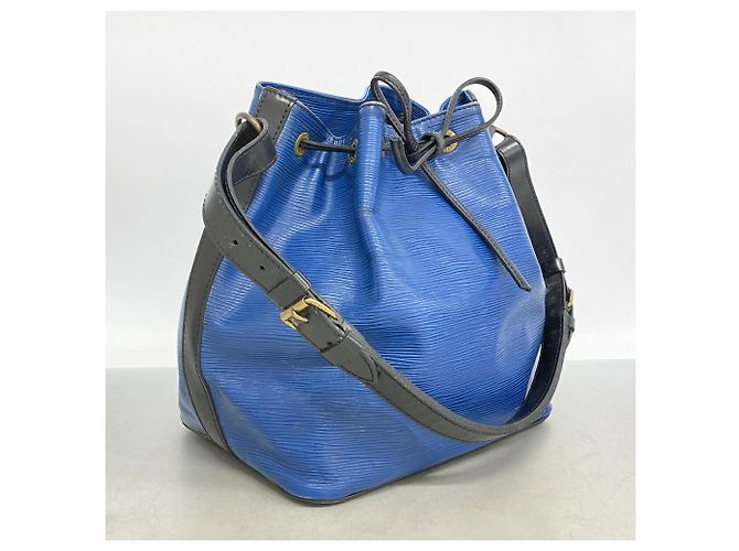 Noe Borsa a tracolla Louis Vuitton Epi Petit Noé Nero Blu - vista 2
