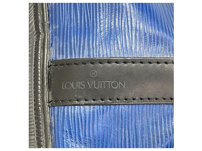 Noe Borsa a tracolla Louis Vuitton Epi Petit Noé Nero Blu - vista 5