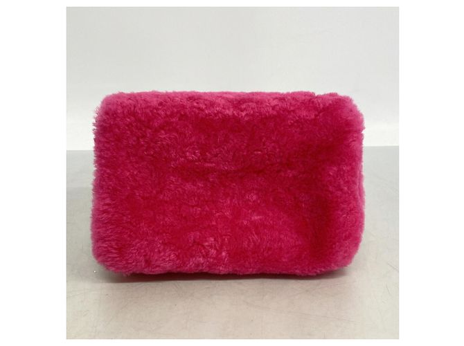 Borsa a tracolla in pelliccia Fendi Pink Monster Rosa - vista 10