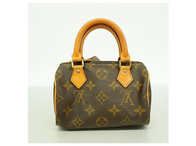 Borsa a mano Louis Vuitton Monogram Mini Speedy Marrone - vista 12