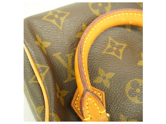Borsa a mano Louis Vuitton Monogram Mini Speedy Marrone - vista 9