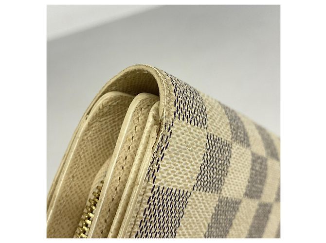 Cartera Tri-fold Louis Vuitton Damier Azur Blanco - vista 6