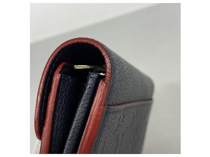 Louis Vuitton Monogram Empreinte Portefeuille Sarah Long Wallet Rosso - vista 6