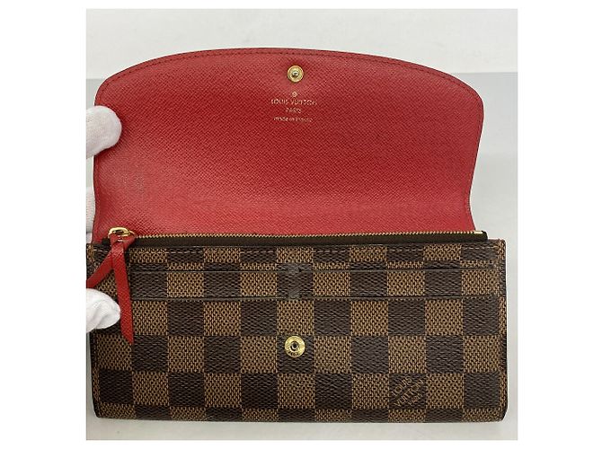 Louis Vuitton Damier Portefeuille Emilie Long Wallet Rosso Damier ebene - vista 9