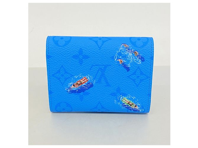 Louis Vuitton Tri-fold Wallet in Pool Blue - view 6