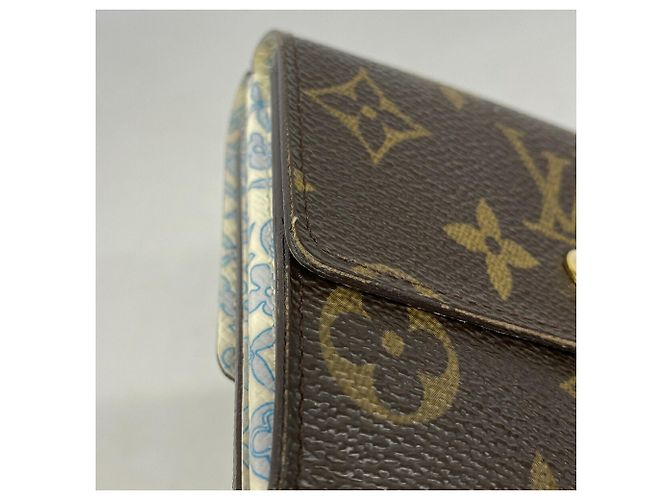 Louis Vuitton Tri-fold Geldbörse Braun Lila - Ansicht 7