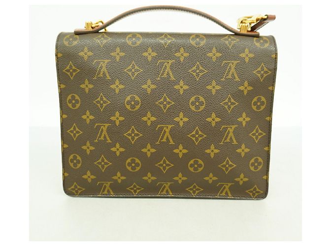 Borsa Louis Vuitton Monogram Monceau 28 Marrone - vista 12