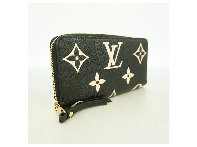 Louis Vuitton Monogram Empreinte Bicolor Zippy Wallet Schwarz Beige - Ansicht 2