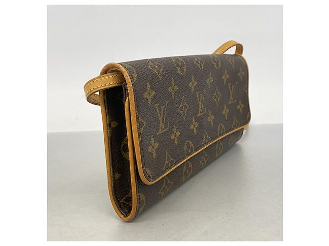 Borsa a tracolla Louis Vuitton Monogram Pochette Twin GM Marrone - vista 2