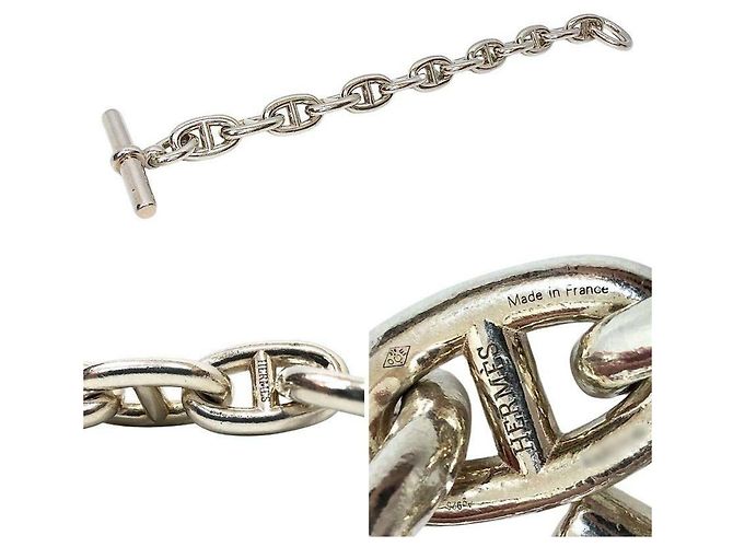 Hermès Bracciale Hermes Chaine d'Ancre TGM Silver Argento - vista 3