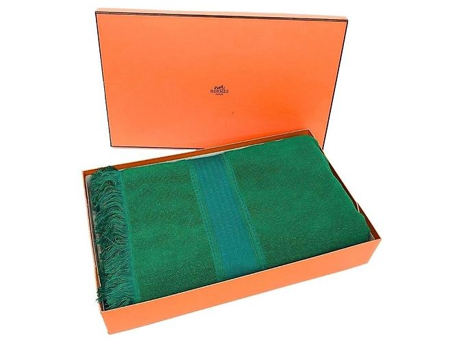 Hermès Serviette de bain Hermes Sellier Yachting Vert - vue 2