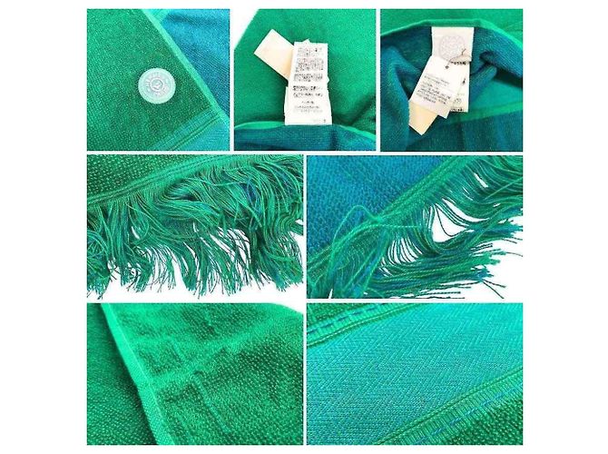 Hermès Serviette de bain Hermes Sellier Yachting Vert - vue 3