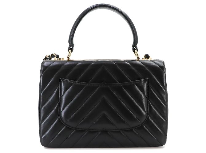 Borsa Chanel Trendy CC Chevron V-Stitch Nero - vista 2
